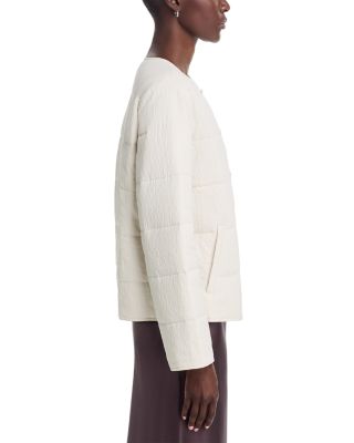 Round Neck Quilted Jacket