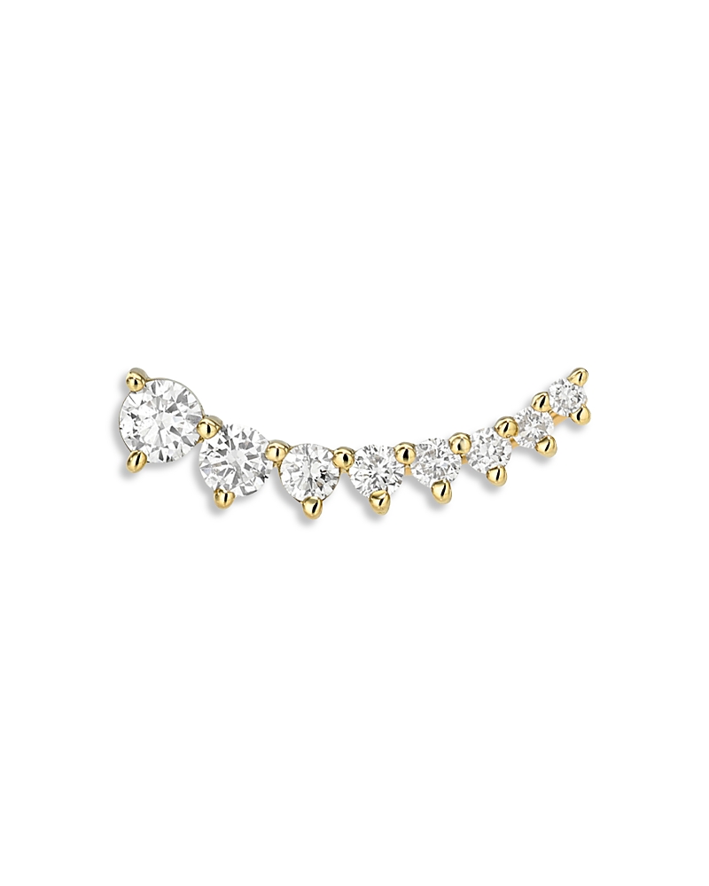 Zoe Lev 14K Yellow Gold Lab Grown Diamond Right Ear Crawler