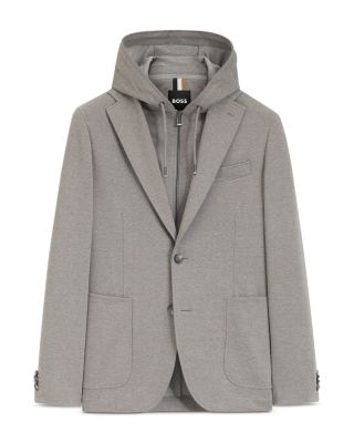 Hanry Slim Fit Jersey Sport Coat with Removable Hood