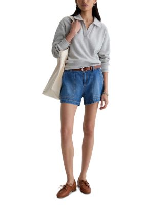 Analeigh Mid Rise Denim Utility Shorts