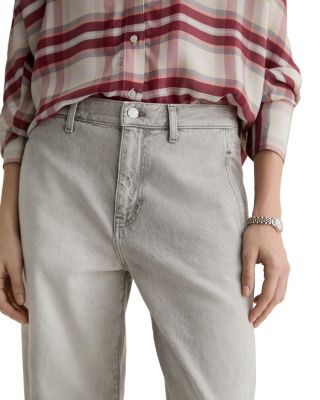Mercer High Rise Cuffed Barrel Jeans in Sensory