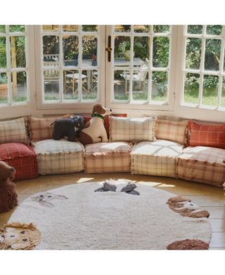 Tartan Handloom Pouf