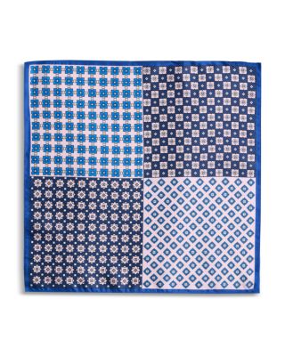 Geometric Quadrant Silk Pocket Square