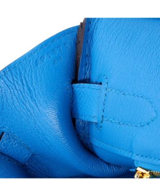 Birkin 30 Handbag Blue Epsom with Gold Hardware