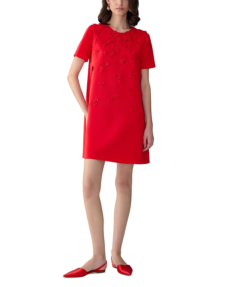 Carolina Herrera 3D Floral Shift Dress