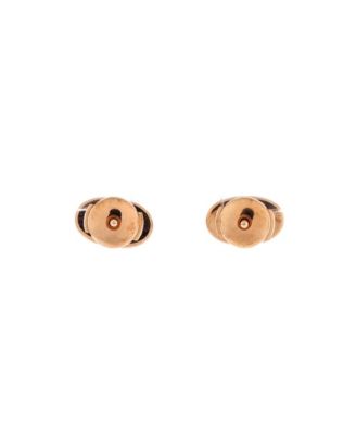  Chaine d'Ancre Contour Stud Earrings 18K Rose Gold and Diamonds