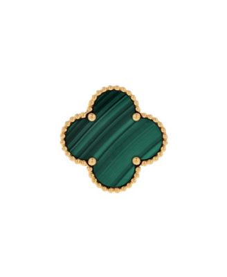  Magic Alhambra Ring 18K Gold with Malachite