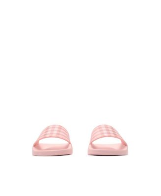 Unisex Check Slides - Toddler, Little Kid