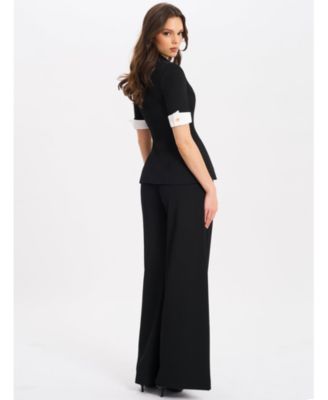  Aleeza Wide Leg Suit Pants