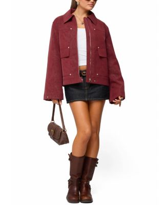 Annabelle Oversized Faux Suede Jacket