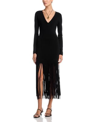 Evelina Long Sleeve V Neck Dress