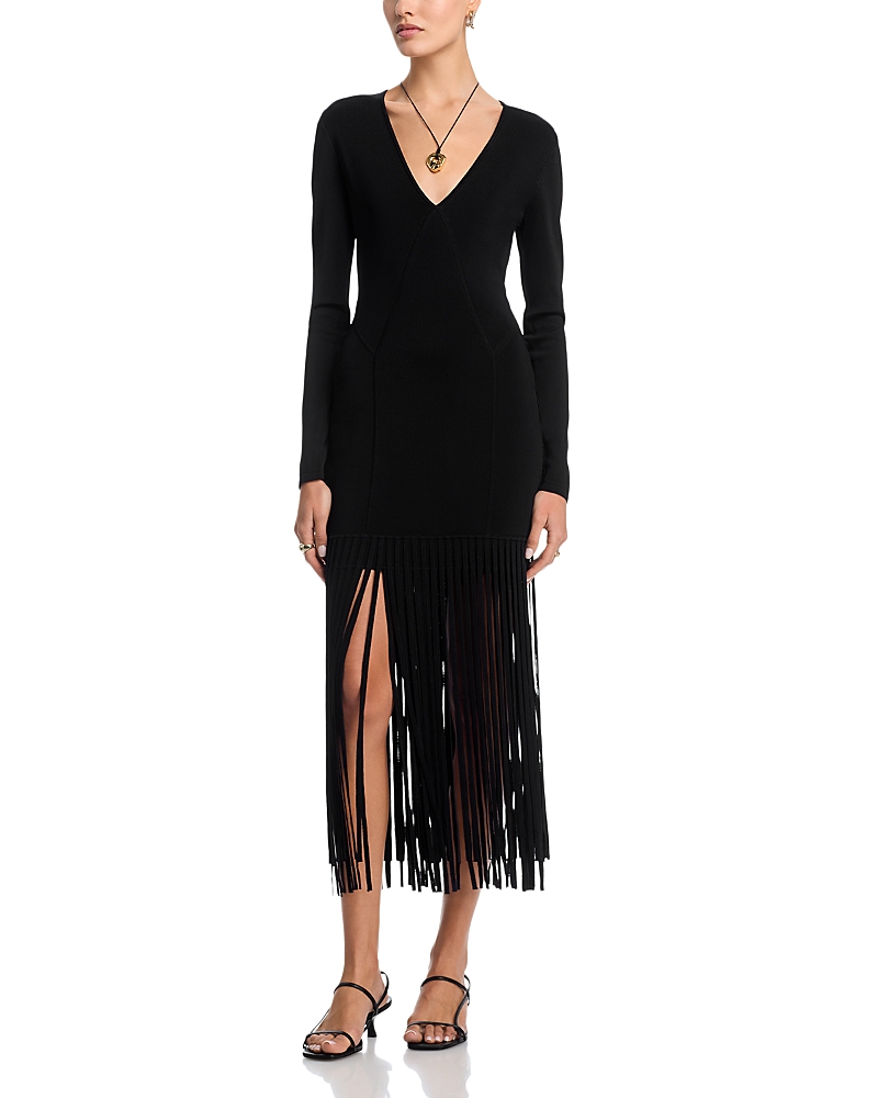 Toccin Evelina Long Sleeve V Neck Dress