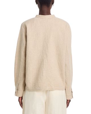 Mandarin Collar Shirt Jacket