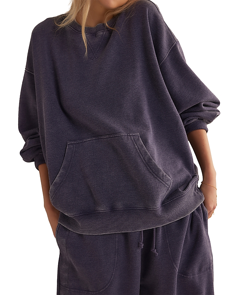 Free People Slow It Down Sweatshirt In Blue