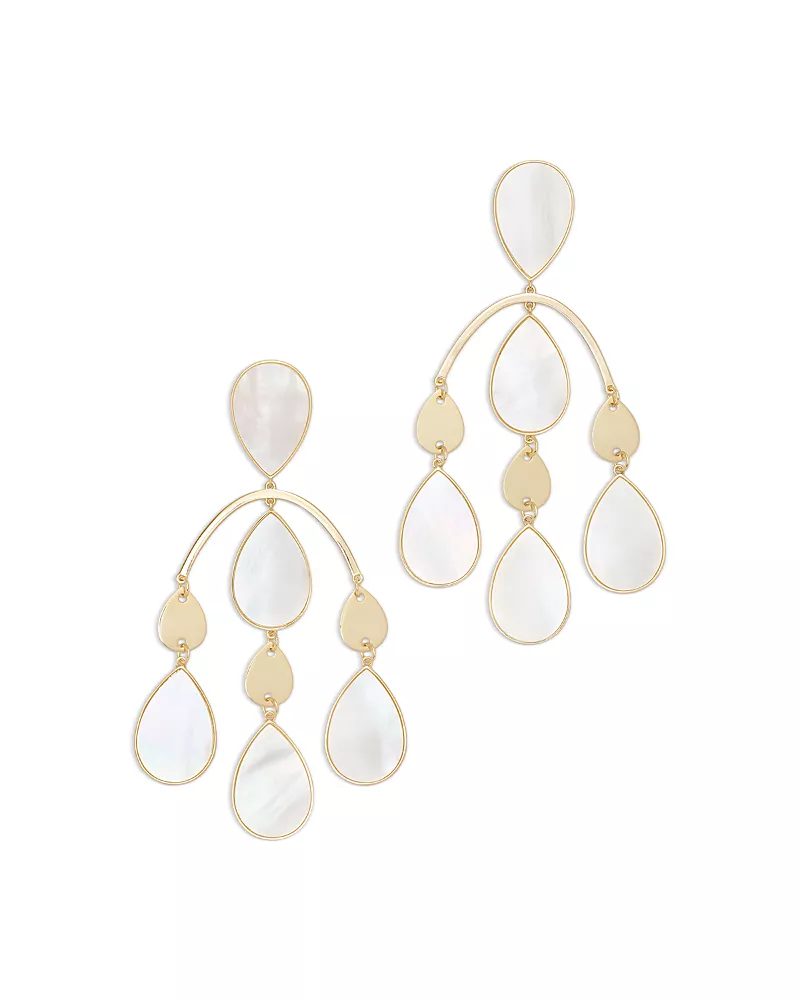 Ramy Brook Karina Mother Of Pearl Pear Shape Statement Earrings