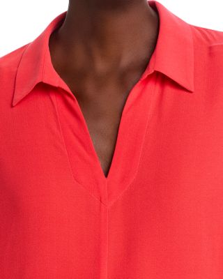 SiSilk Georgette Crepe Classic Collar Top