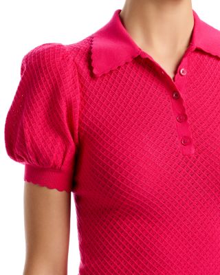 Ramona Pointelle Polo Sweater