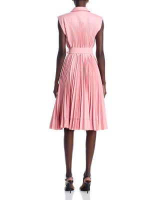 Johanna Pleated Twill Midi Dress