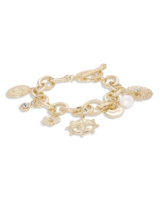 Selena Crystal & Cultured Freshwater Pearl Charm Bracelet