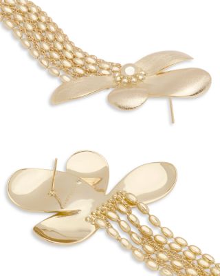 Anaya Flower & Chain Fringe Statement Earrings 