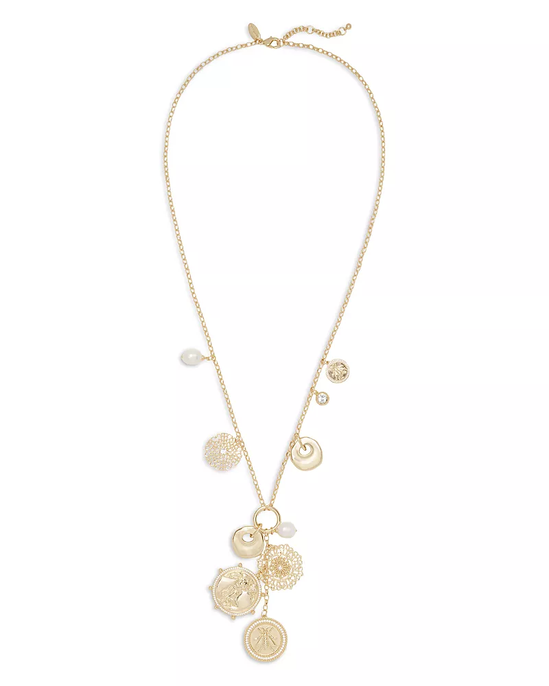 Ramy Brook Selena Crystal & Cultured Freshwater Pearl Charm Necklace, 30