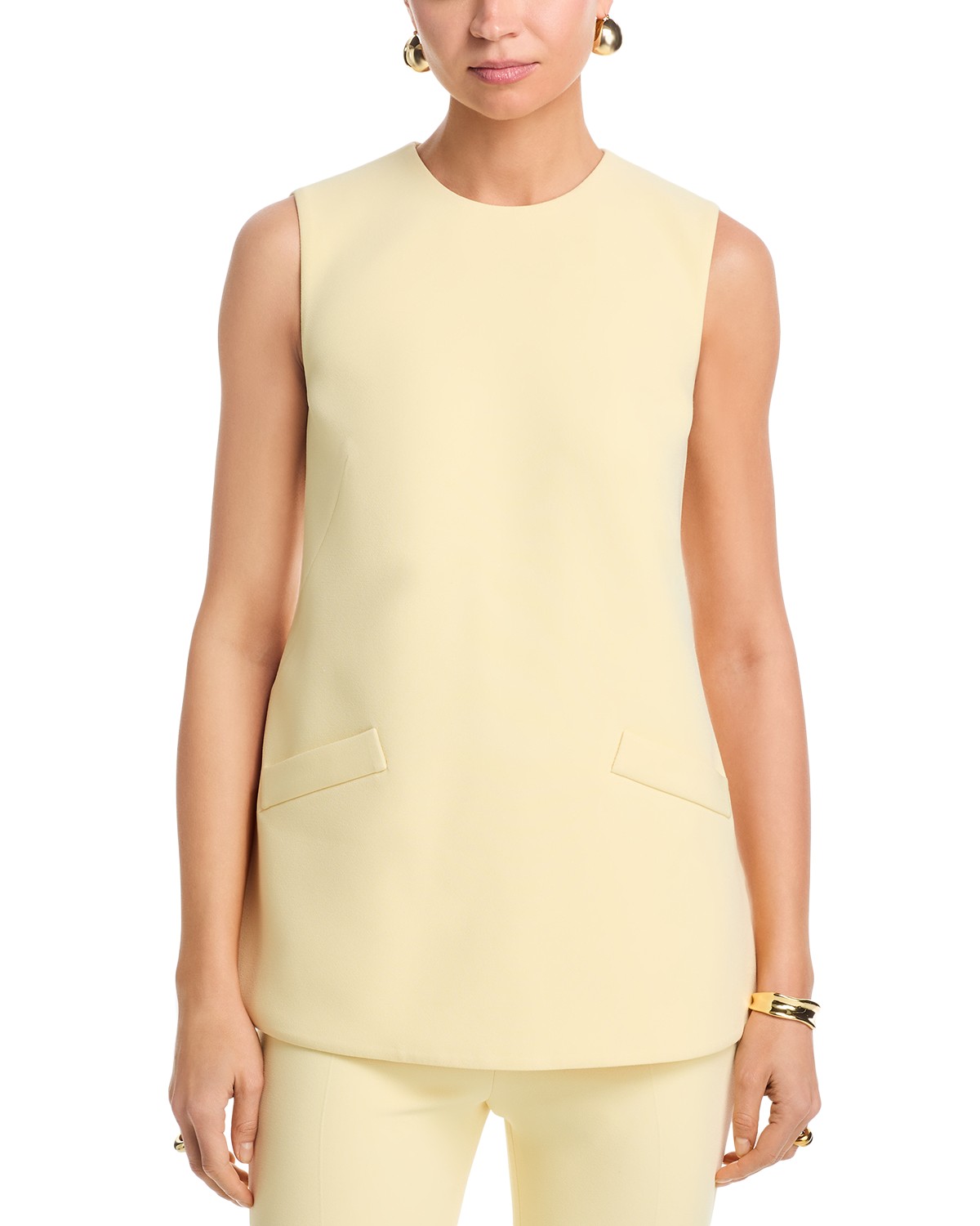 Safiyaa Oscar Sleeveless Top in Pale Yellow