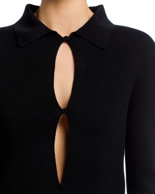 Cropped Polo Cardigan