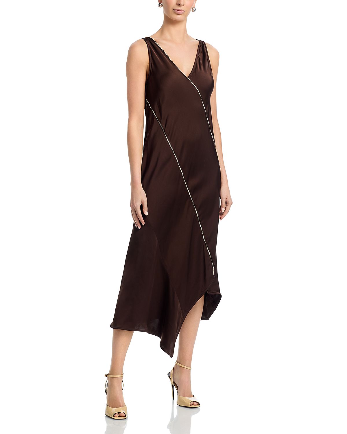 Jil Sander Sleeveless Asymmetric Midi Dress