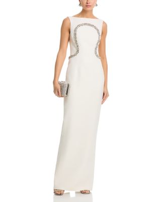 Riley Boat Neck Open Back Gown