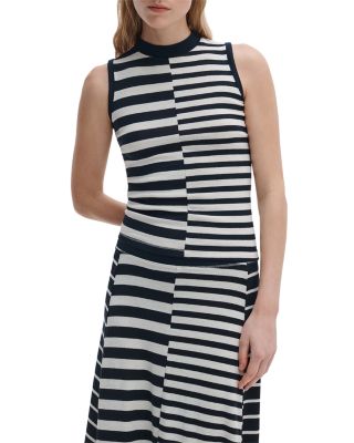 The Knit Mixed Stripe Top & Skirt 