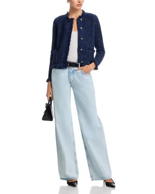 Kailey Metallic Knit Cardigan Sweater