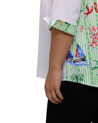 Therese Resort Stripe 3/4 Sleeve Shirt