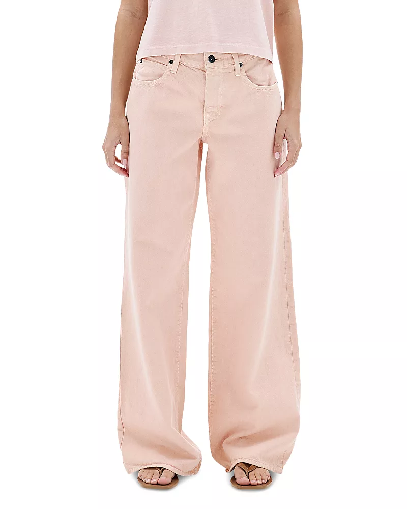 Slvrlake Mica Low Rise Relaxed Wide Leg Jeans in Desert Rose