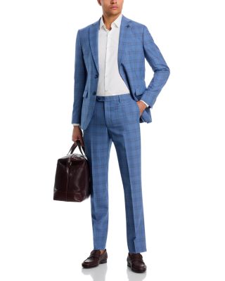 Slim Fit Plaid Suit Jacket