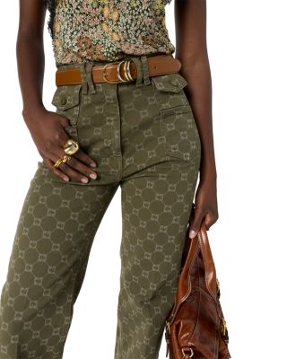 Anna Mid Rise Jeans in Khaki Green