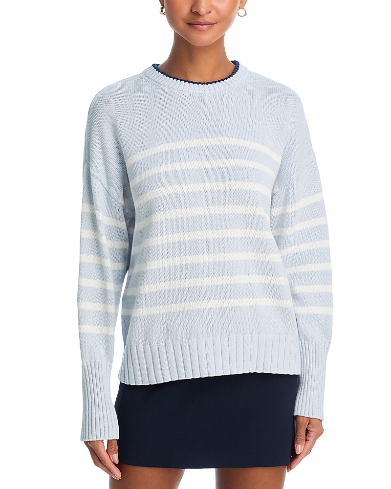 525 America Hazel Striped Crewneck Pullover Sweater