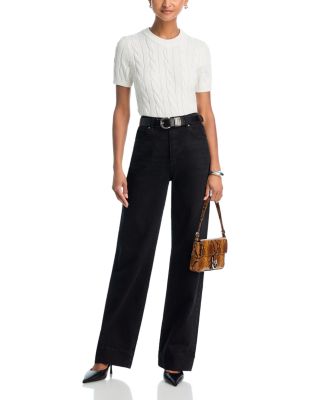 Cable Knit Cap Sleeve Sweater