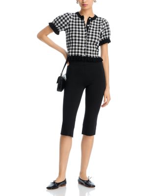 Aurora Plaid Ruffle Trim Top