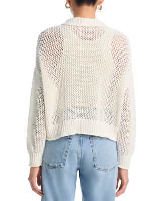 Open Knit Quarter Knit Sweater