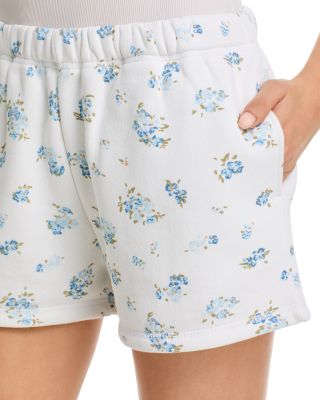 Floral Print Crewneck Sweatshirt & Shorts