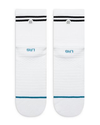 Lined Up Mid Quarter Socks