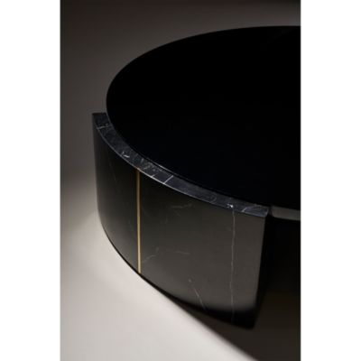 Overlap Round Cocktail Table, Dark