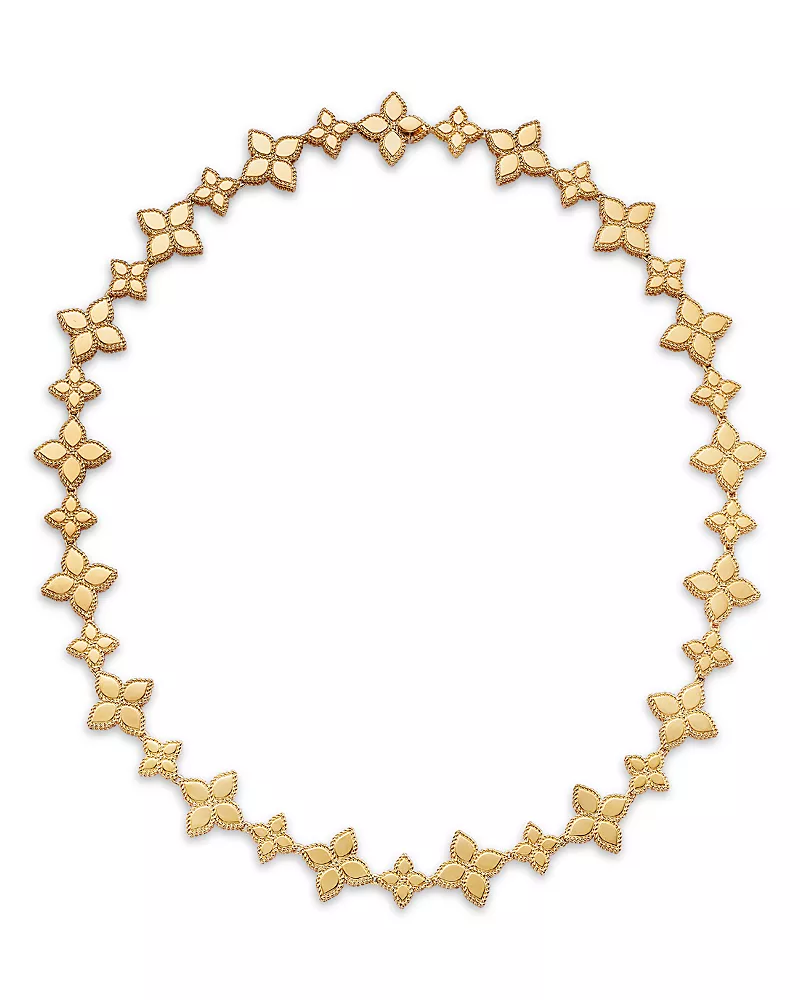 Roberto Coin 18K Yellow Gold Princess Flower Collar Necklace, 18