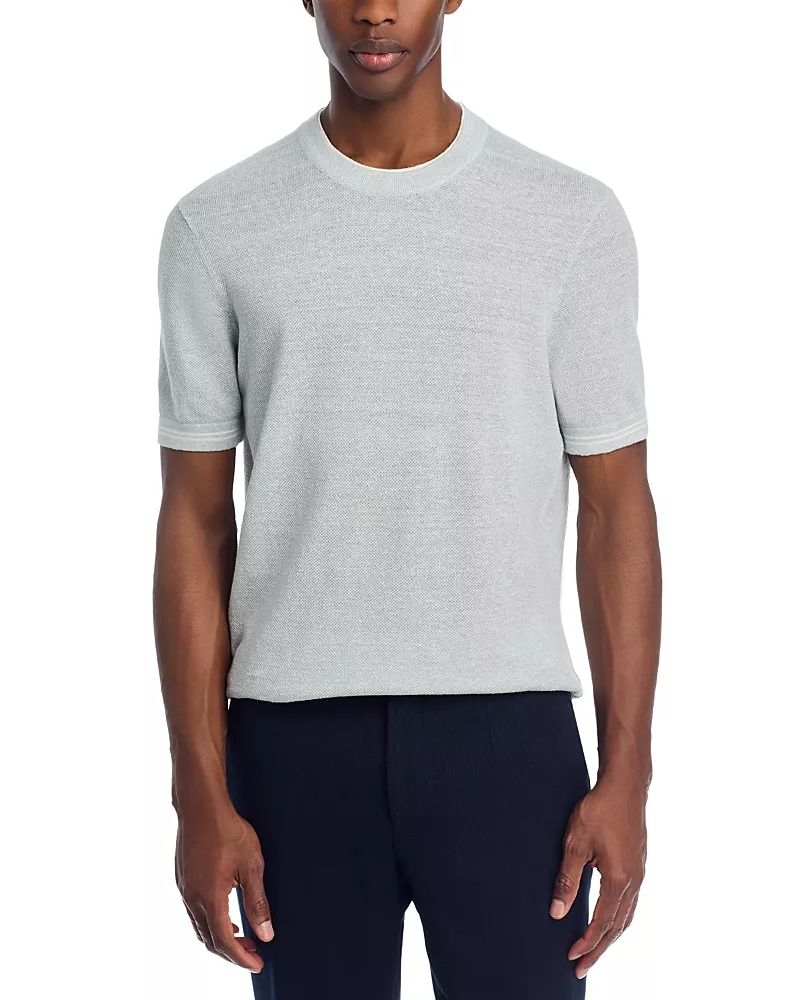 The Men's Store at Bloomingdale's Pique Double Crewneck Sweater T-Shirt