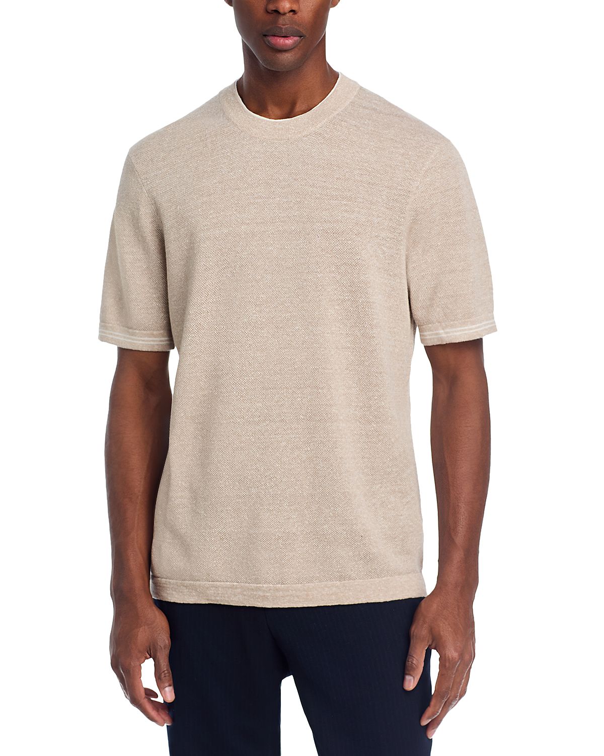 The Men's Store at Bloomingdale's Pique Double Crewneck Sweater T-Shirt