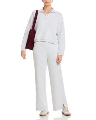 Cloud Fleece Quarter Zip Sweatshirt & Wide Leg Pants