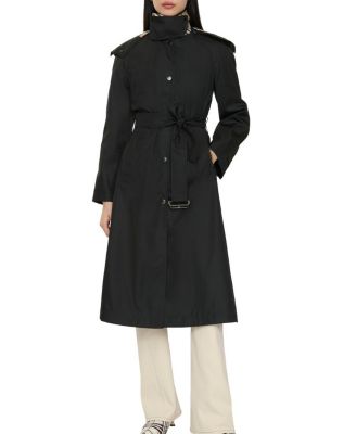 Long Nylon Hooded Car Coat