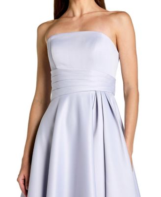  Satin Strapless A Line Ballgown