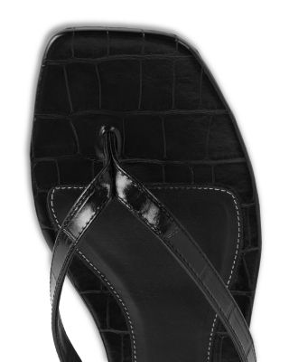 Women's Croco Embossed Flip Flops