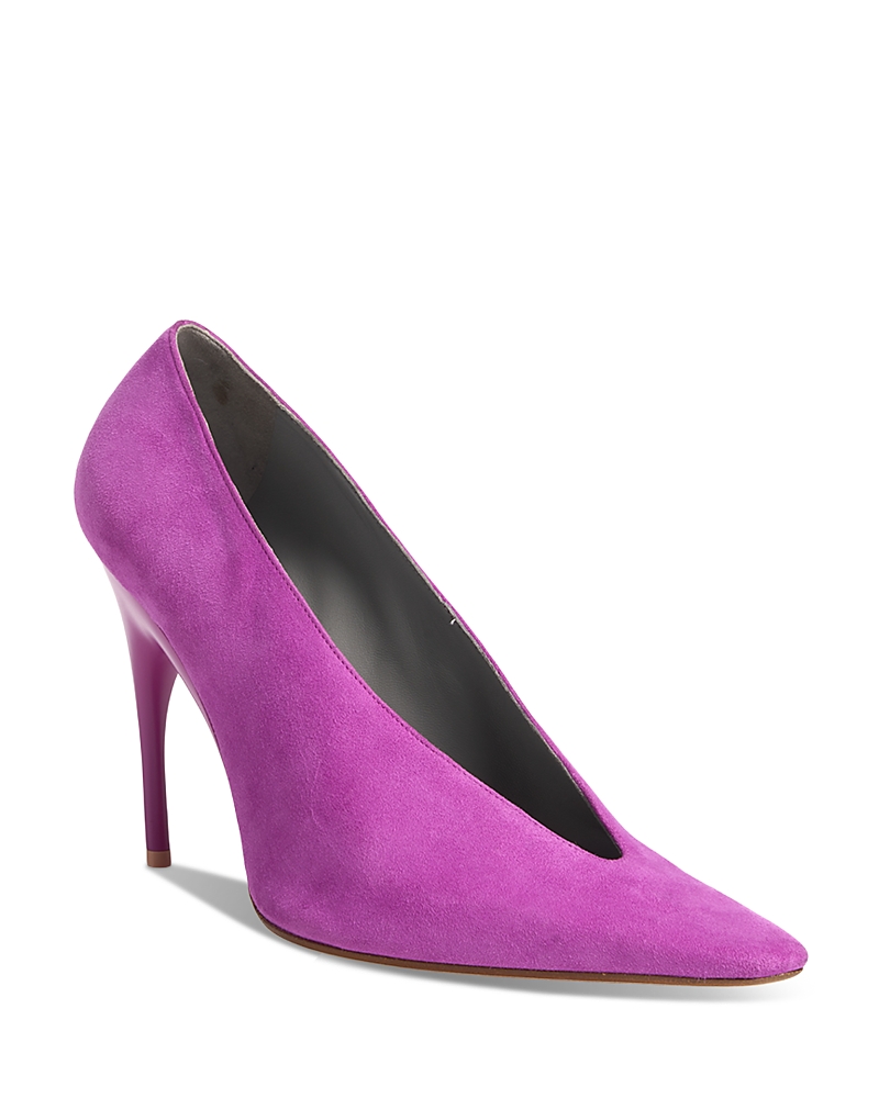 Balenciaga Women's Duchesse Suede Pointed Pumps